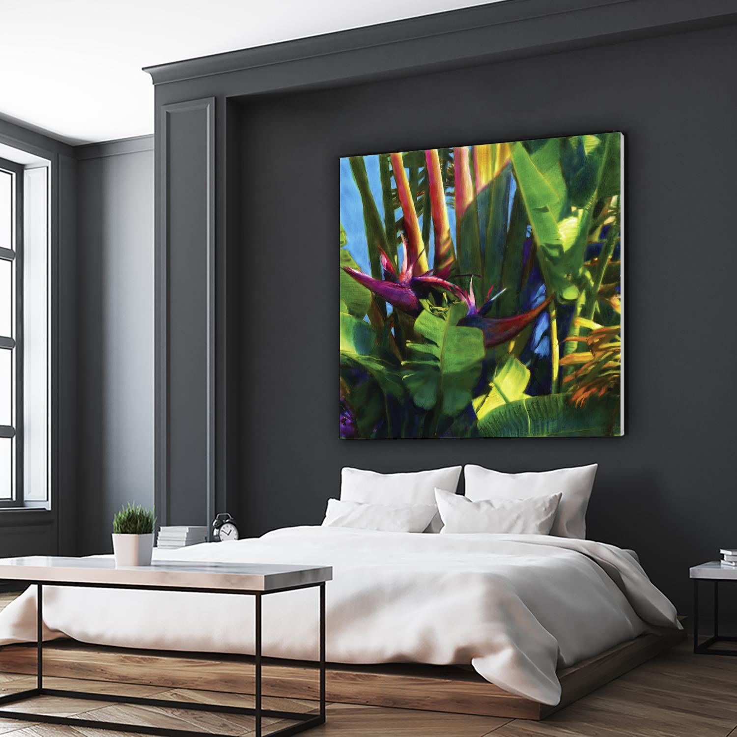 Waters Palm I by Rick Novak on GIANT ART - blue tropical
