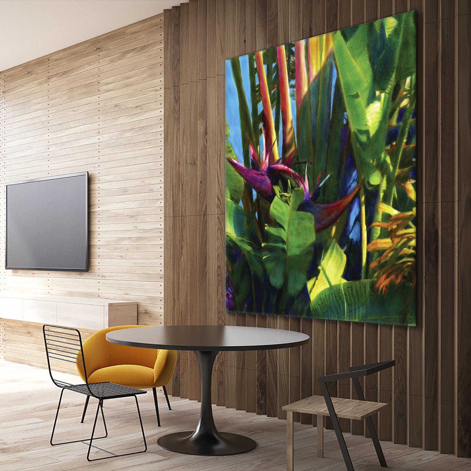 Waters Palm I by Rick Novak on GIANT ART - blue tropical