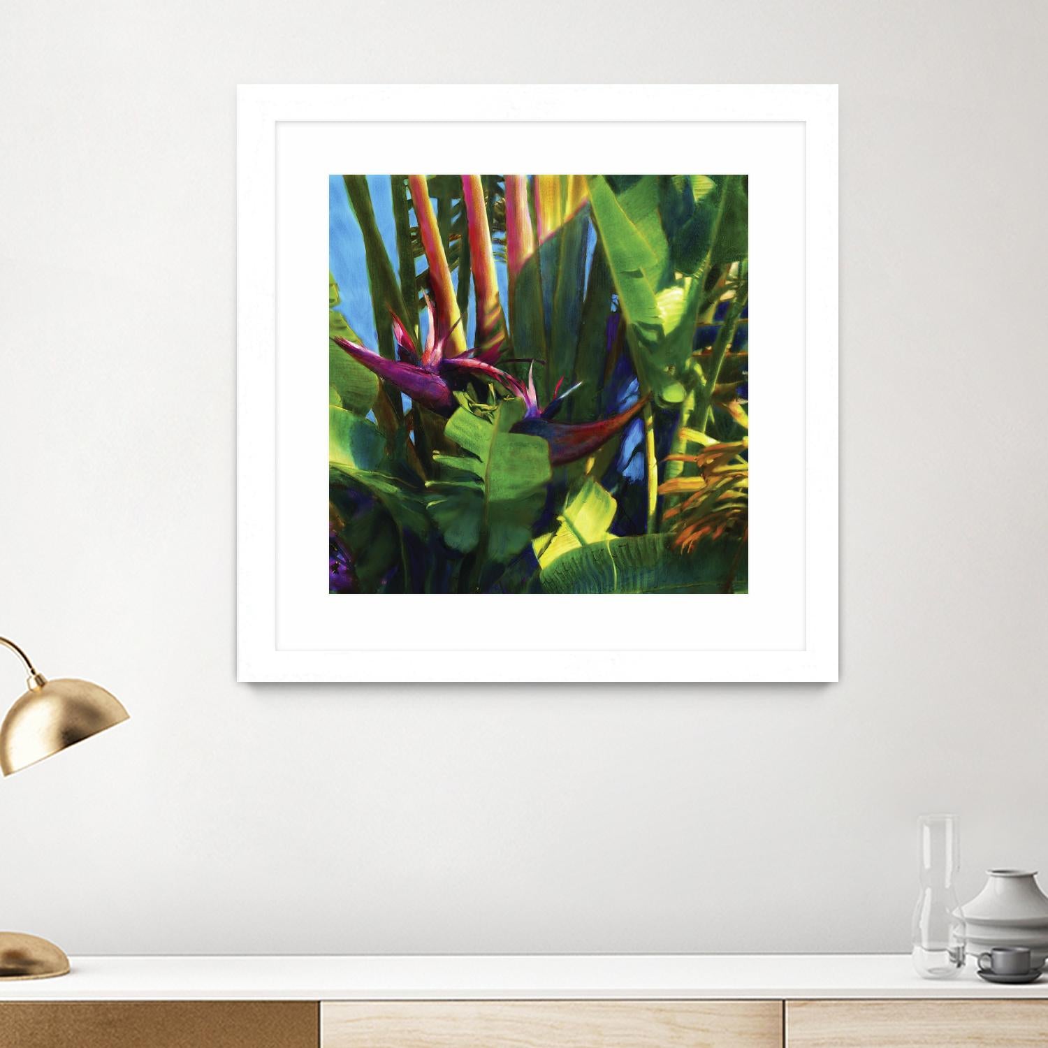 Waters Palm I by Rick Novak on GIANT ART - blue tropical