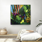 Waters Palm I by Rick Novak on GIANT ART - blue tropical