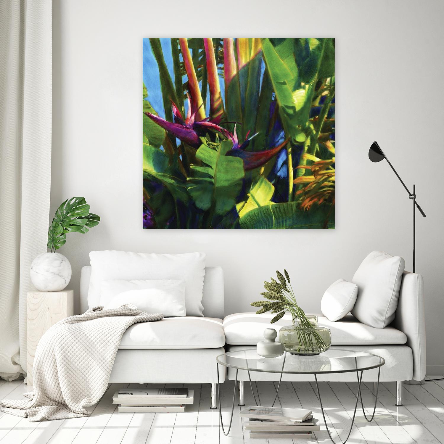 Waters Palm I by Rick Novak on GIANT ART - blue tropical