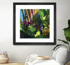 Waters Palm I by Rick Novak on GIANT ART - blue tropical