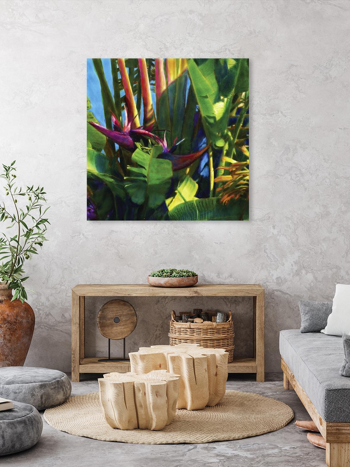 Waters Palm I by Rick Novak on GIANT ART - blue tropical