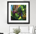 Waters Palm I by Rick Novak on GIANT ART - blue tropical