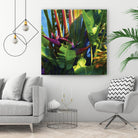Waters Palm I by Rick Novak on GIANT ART - blue tropical