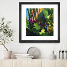 Waters Palm I by Rick Novak on GIANT ART - blue tropical