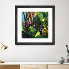 Waters Palm I by Rick Novak on GIANT ART - blue tropical