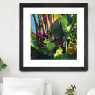 Waters Palm I by Rick Novak on GIANT ART - blue tropical