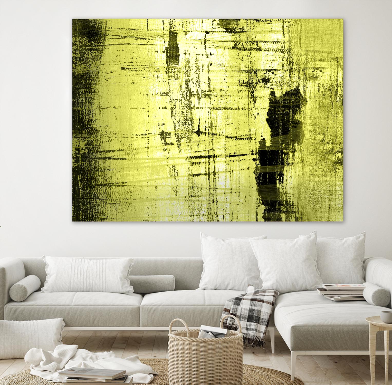 Vert Lime by PI Studio on GIANT ART - black abstract