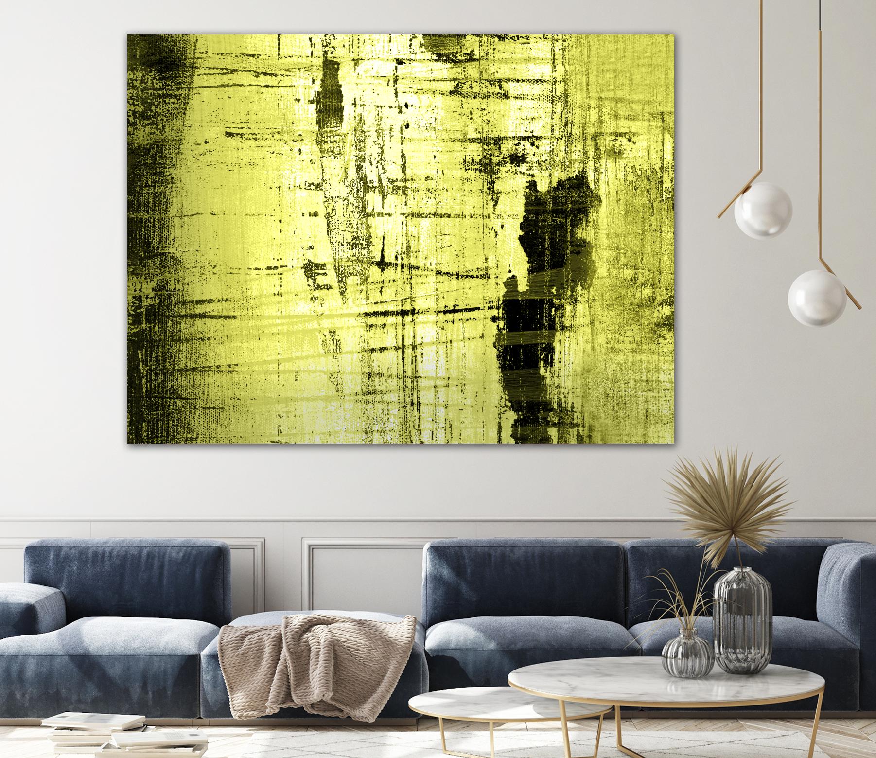 Vert Lime by PI Studio on GIANT ART - black abstract