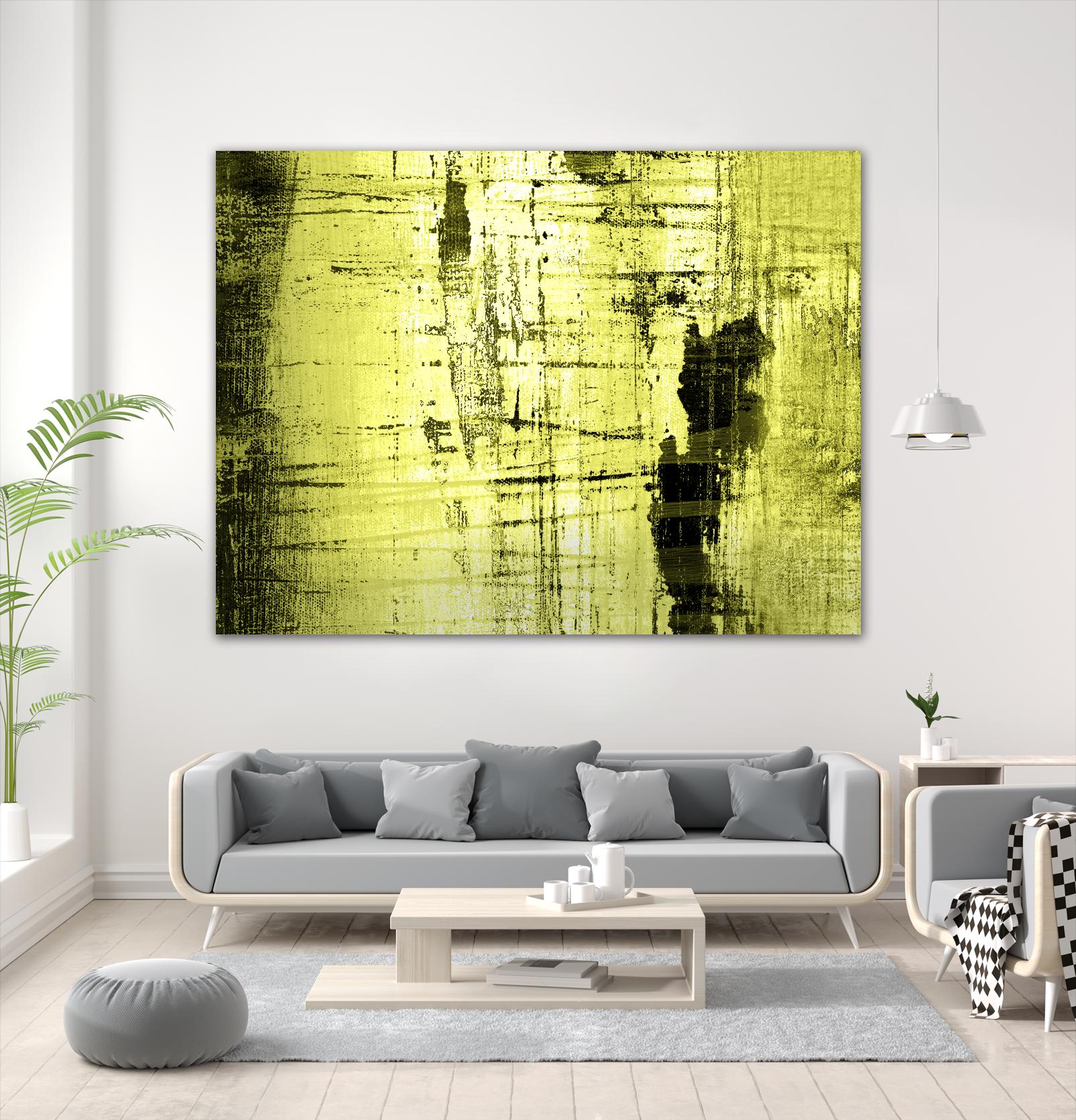 Vert Lime by PI Studio on GIANT ART - black abstract