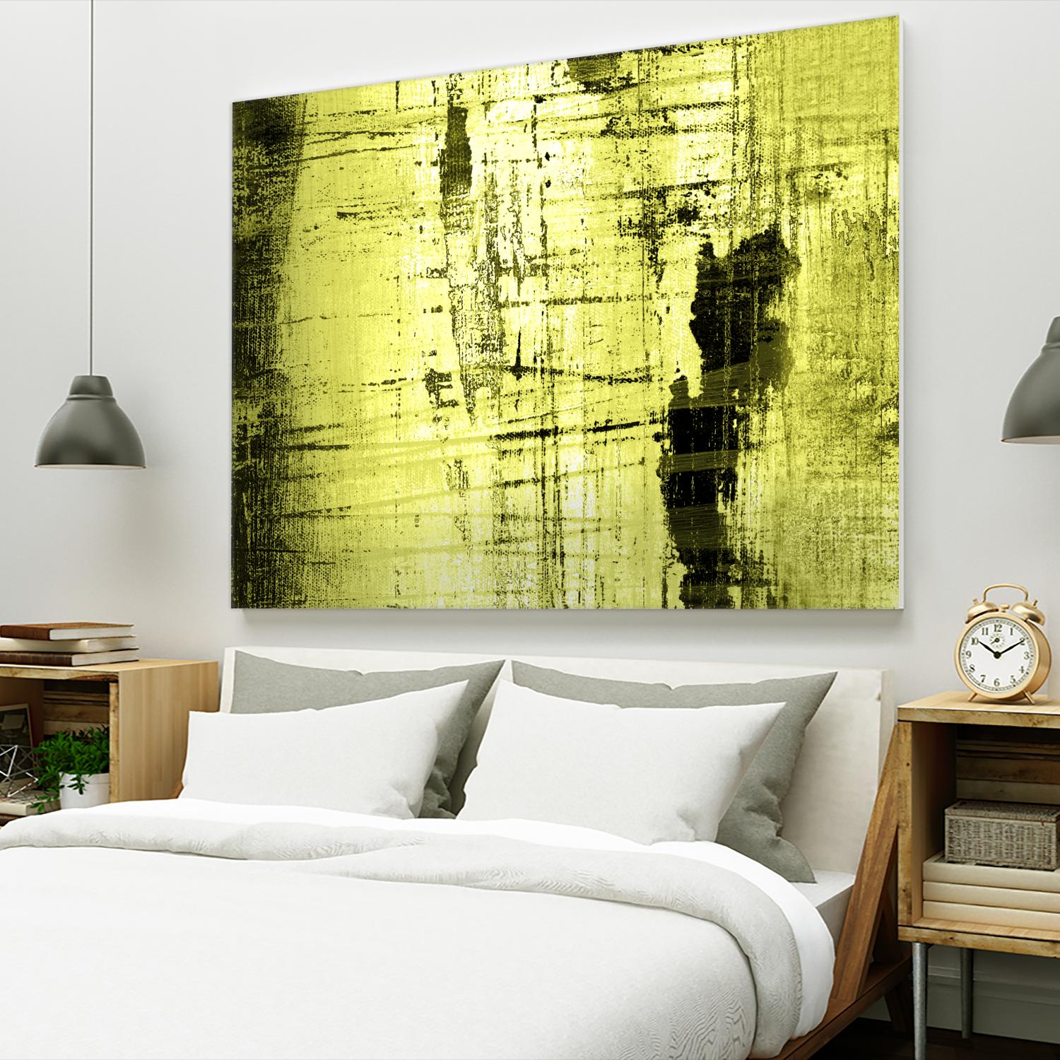 Vert Lime by PI Studio on GIANT ART - black abstract