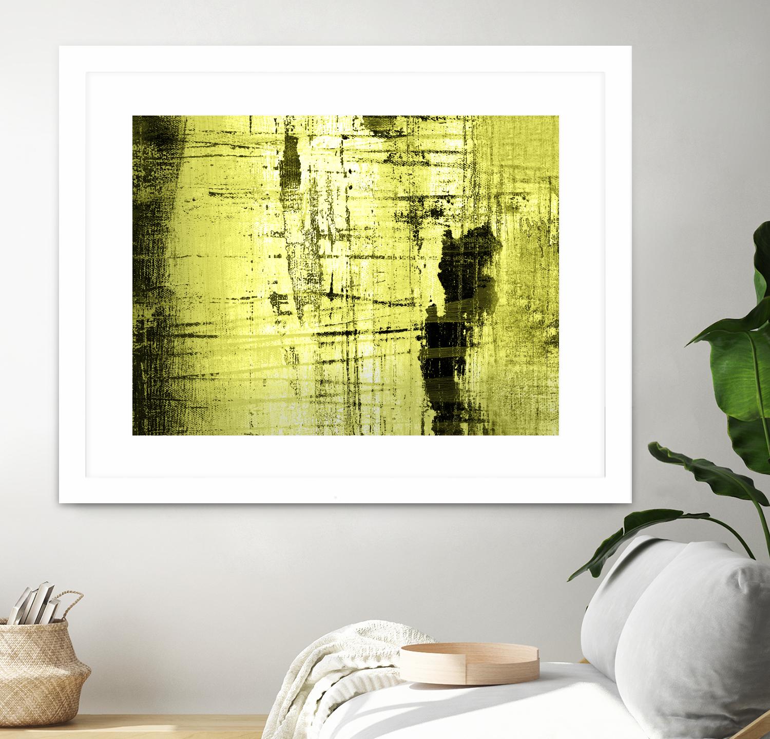 Vert Lime by PI Studio on GIANT ART - black abstract