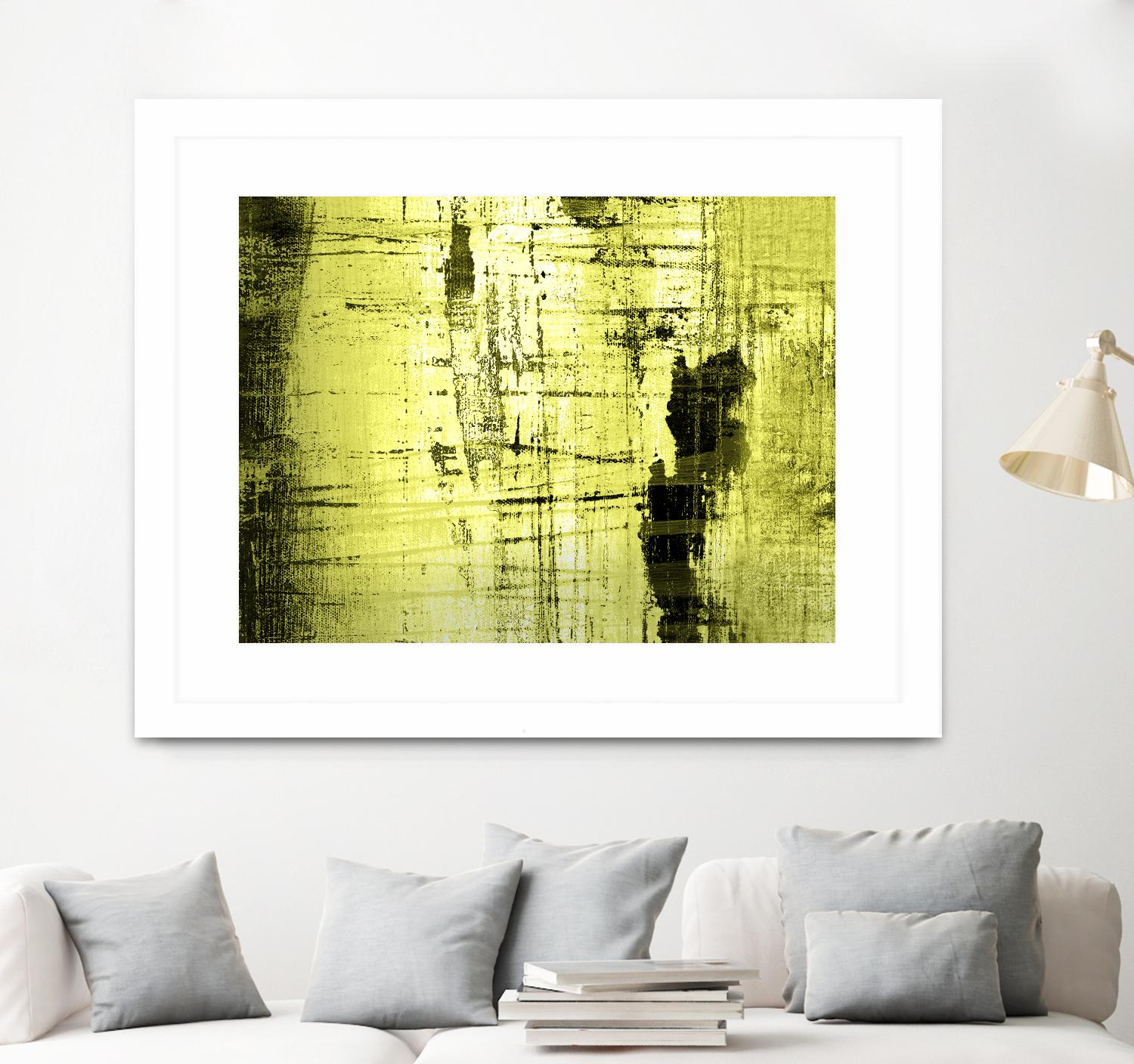 Vert Lime by PI Studio on GIANT ART - black abstract