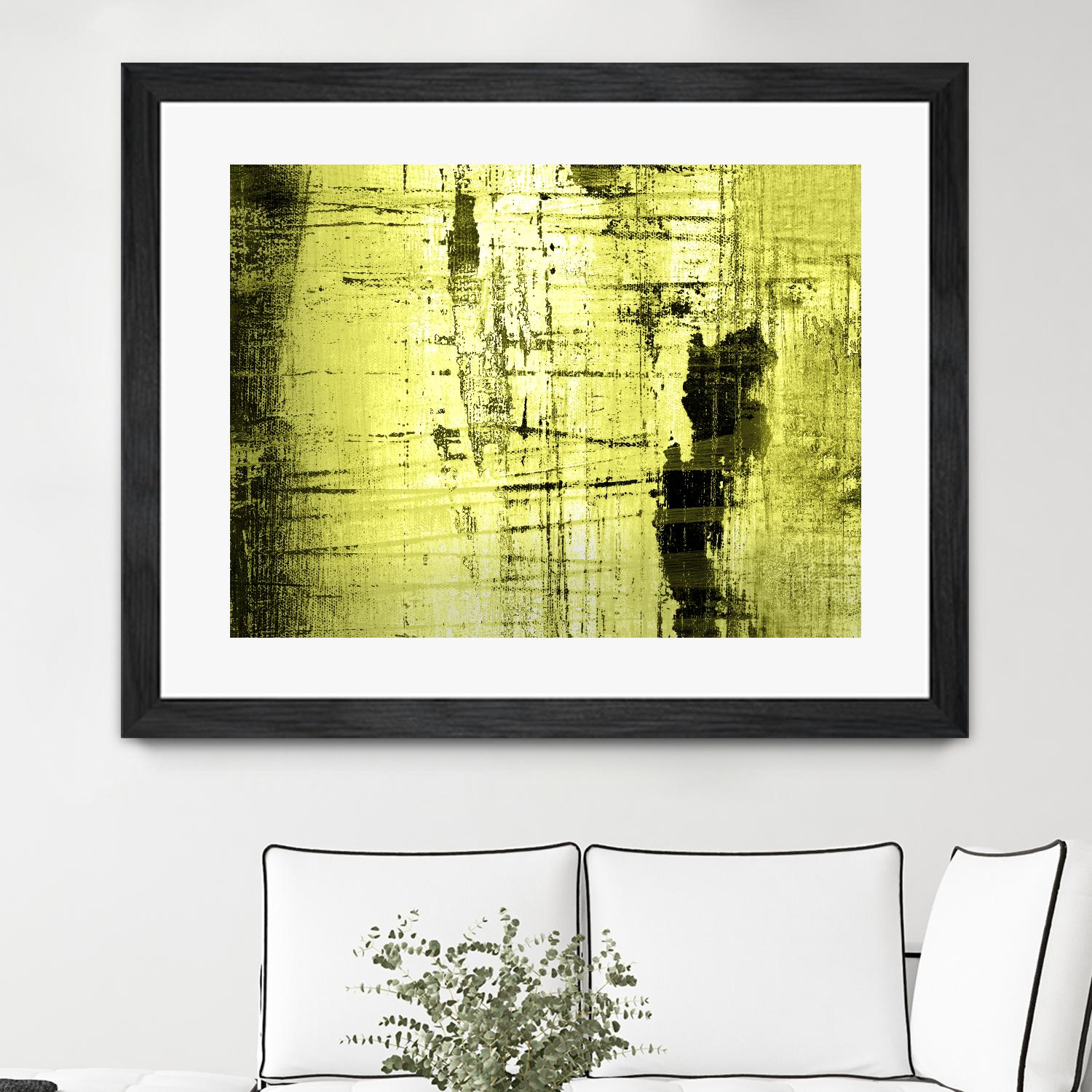 Vert Lime by PI Studio on GIANT ART - black abstract
