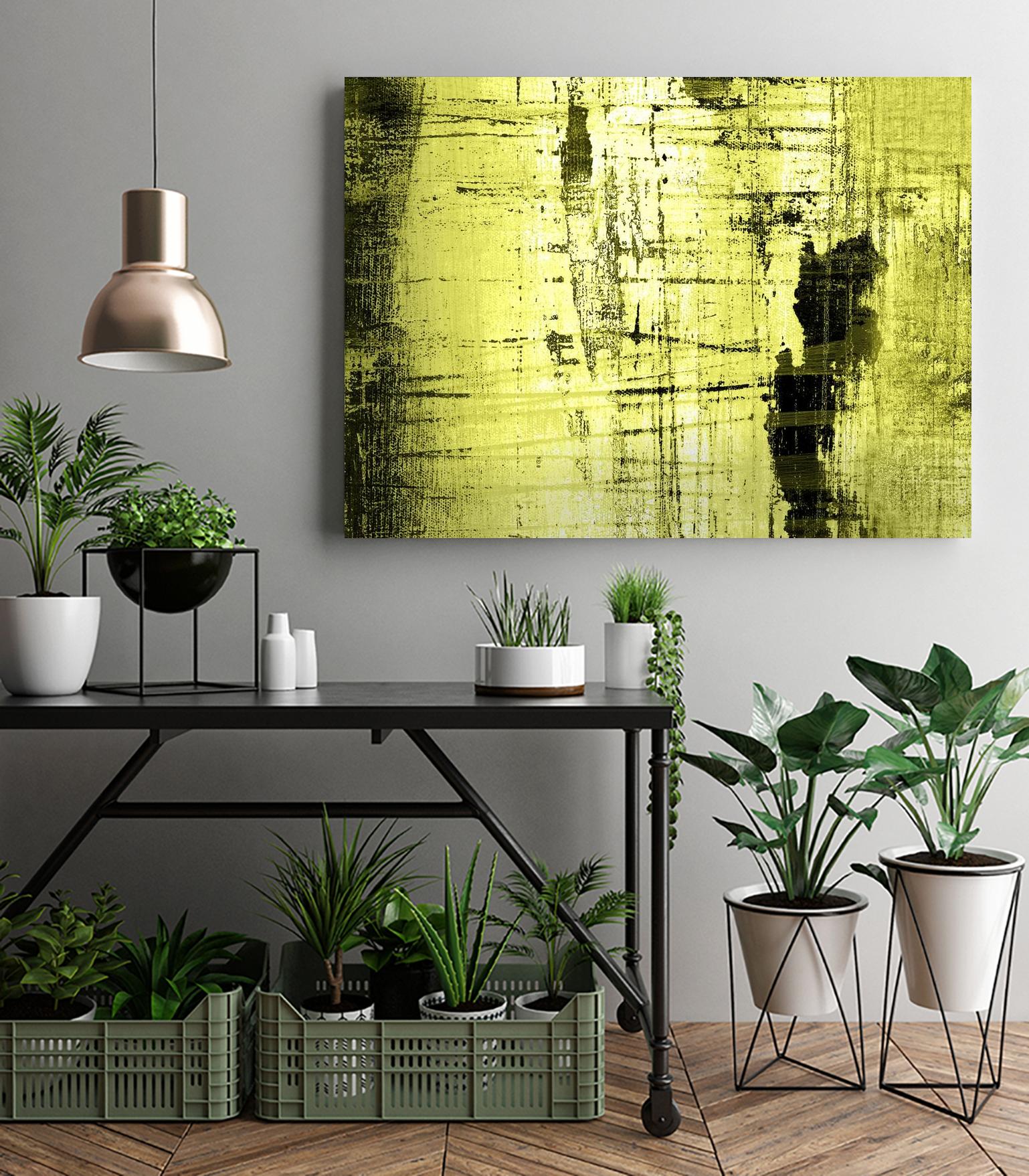 Vert Lime by PI Studio on GIANT ART - black abstract