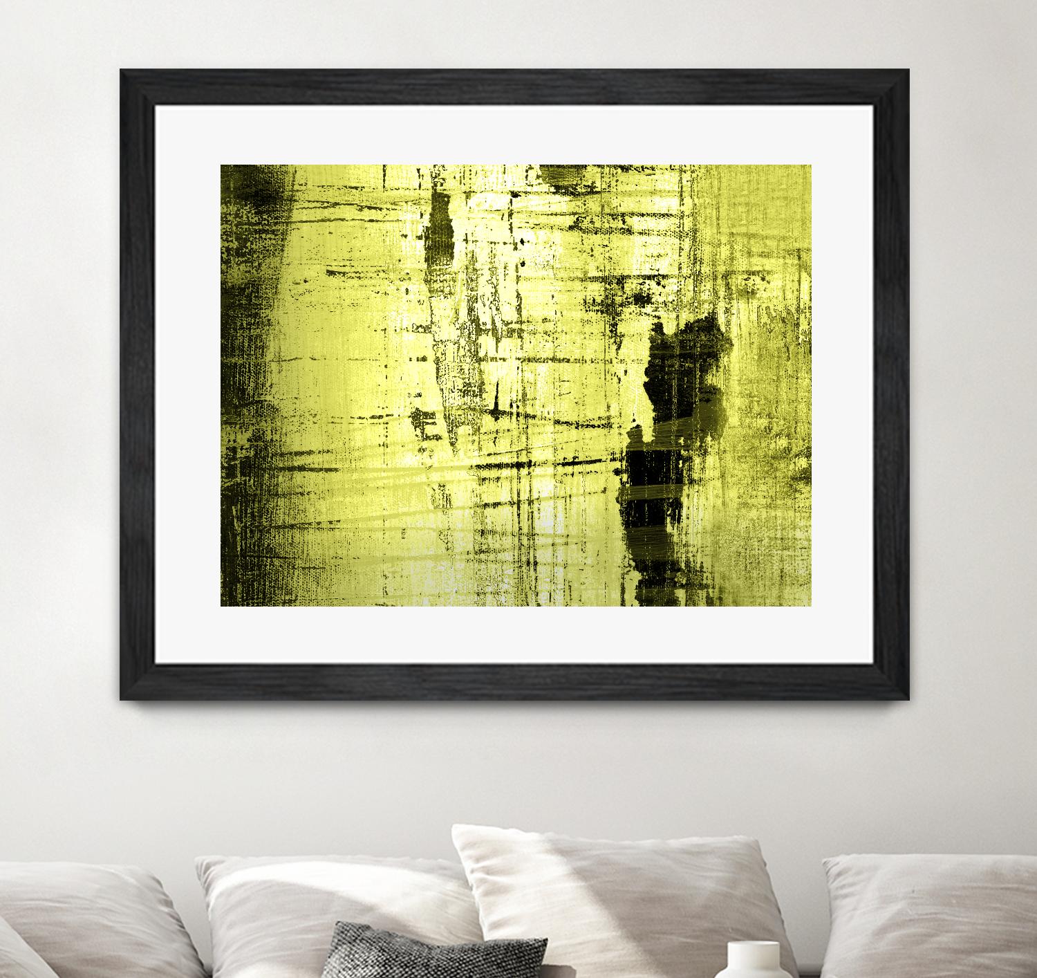 Vert Lime by PI Studio on GIANT ART - black abstract