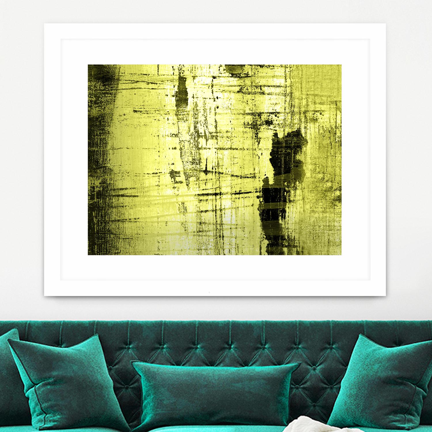 Vert Lime by PI Studio on GIANT ART - black abstract
