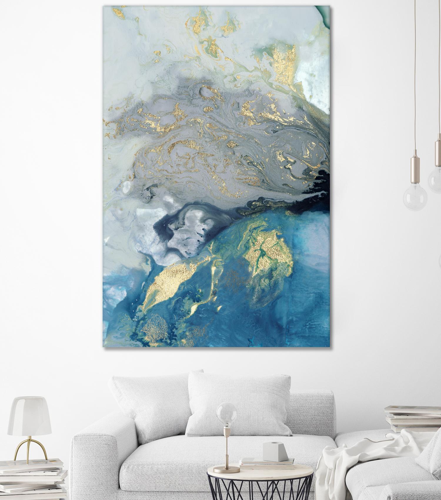 Ocean Splash I by PI Studio on GIANT ART - blue abstract