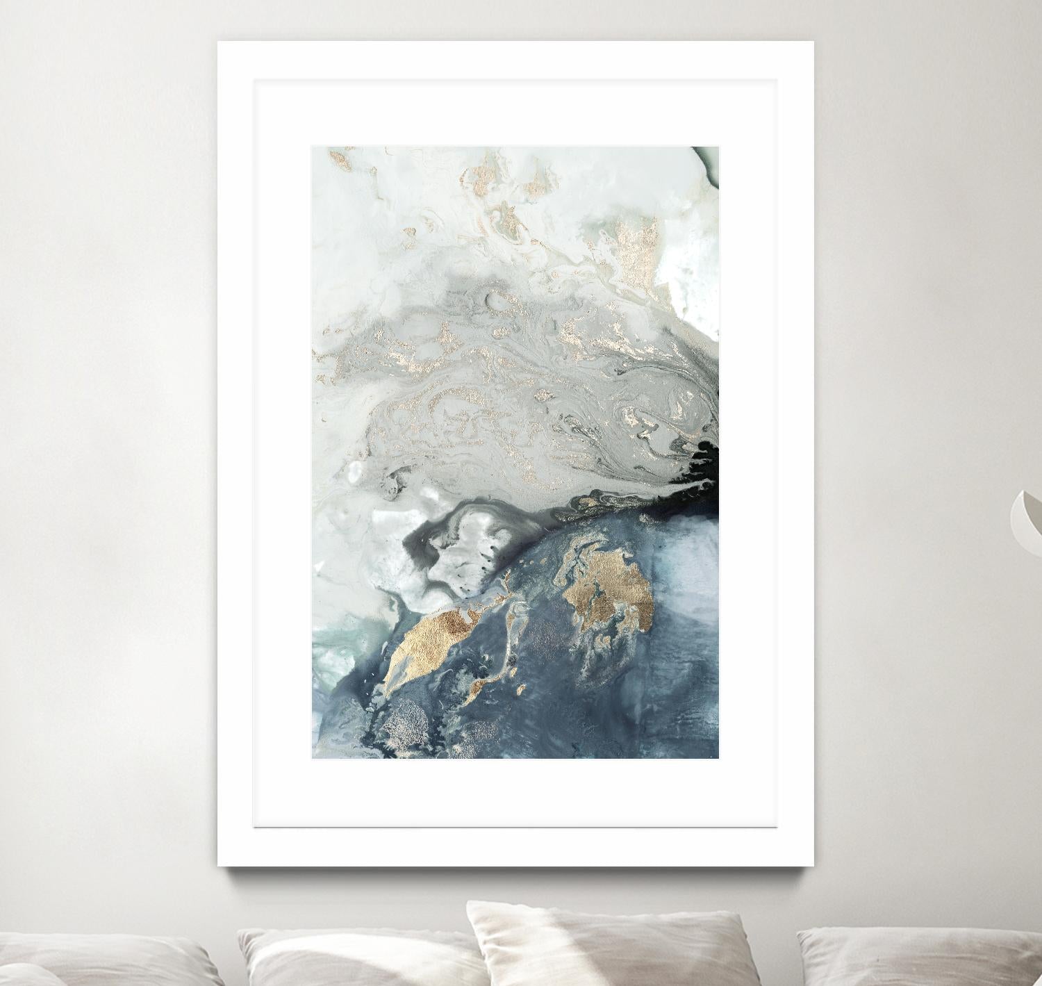 Ocean Splash I Indigo Version by PI Studio on GIANT ART - blue abstract