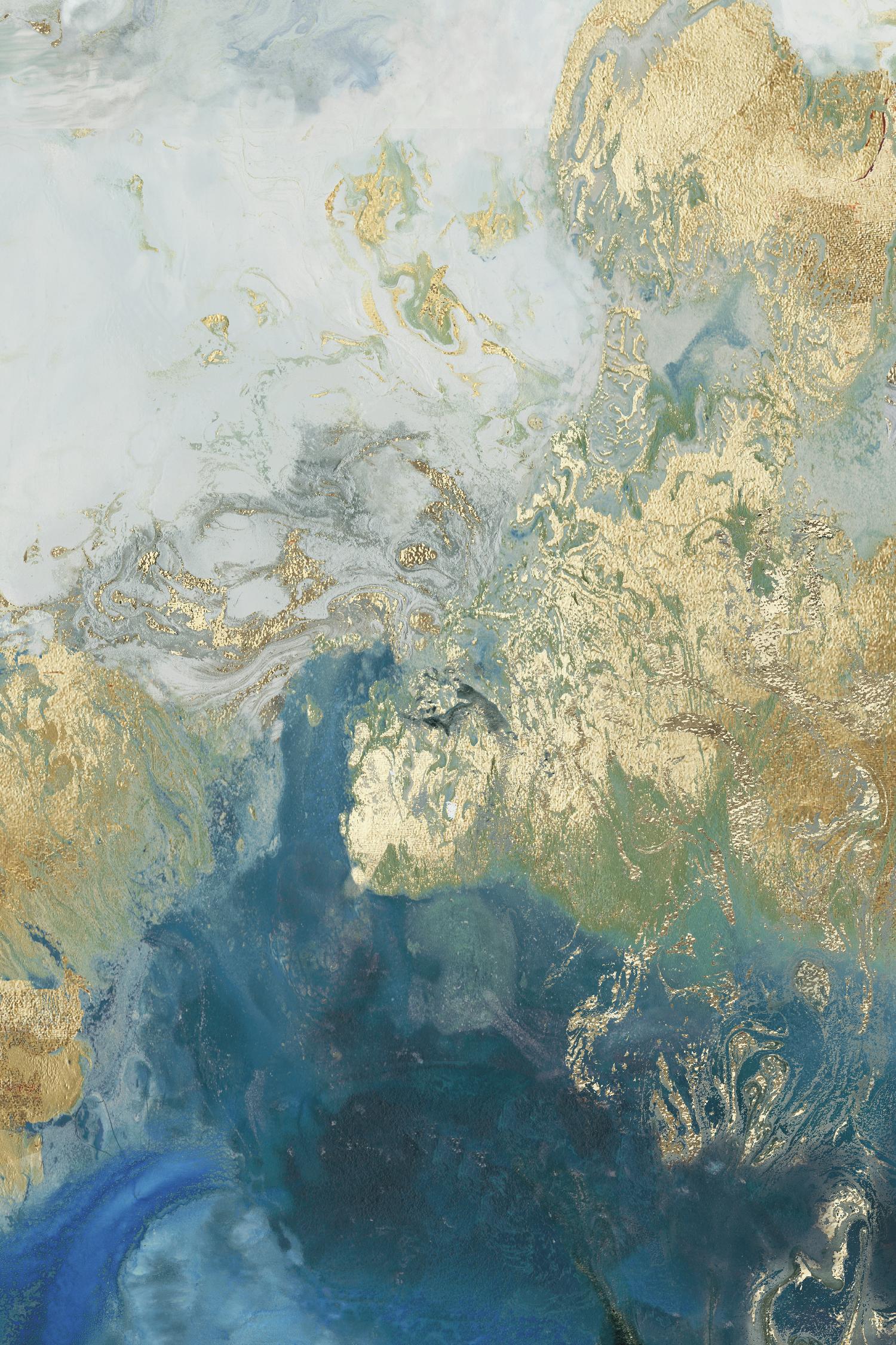 Ocean Splash II by PI Studio on GIANT ART - gold abstract