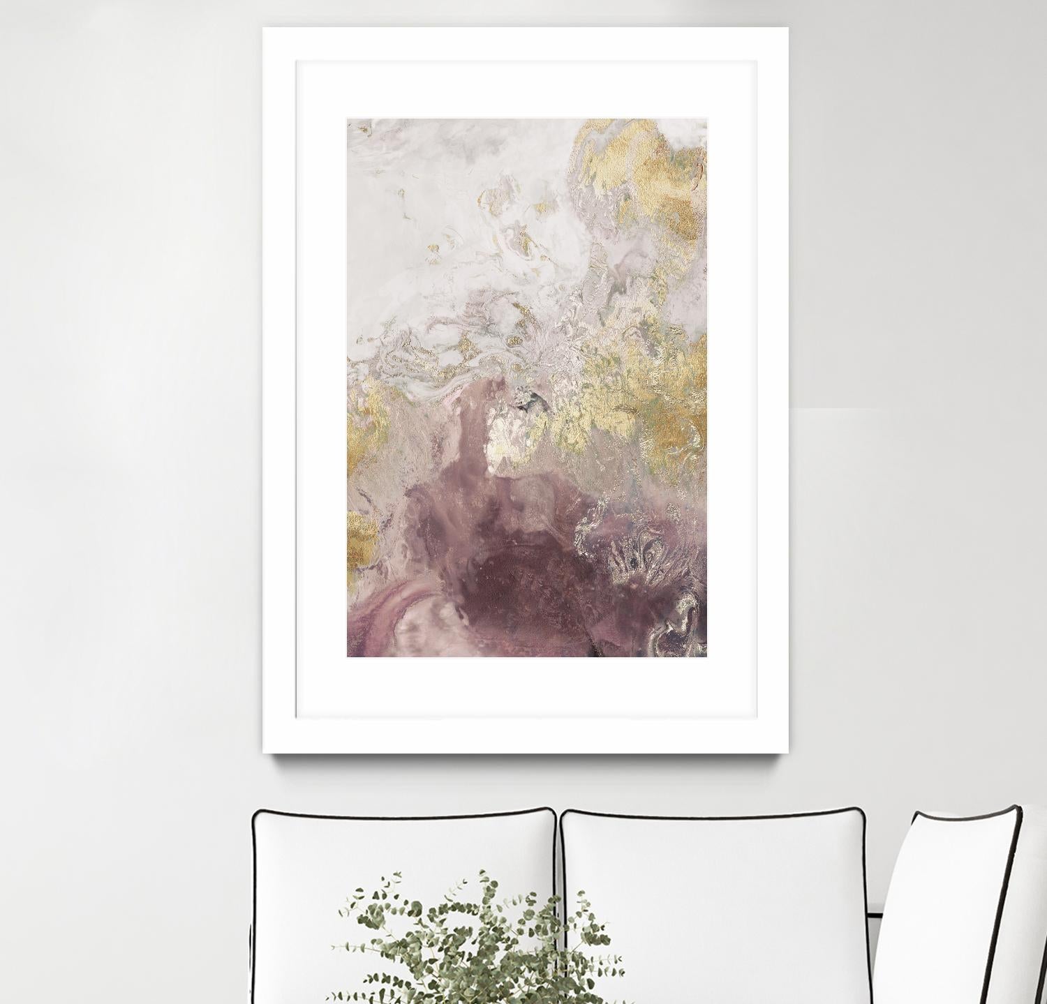 Ocean Splash II Burgundy Version by PI Studio on GIANT ART - gold abstract
