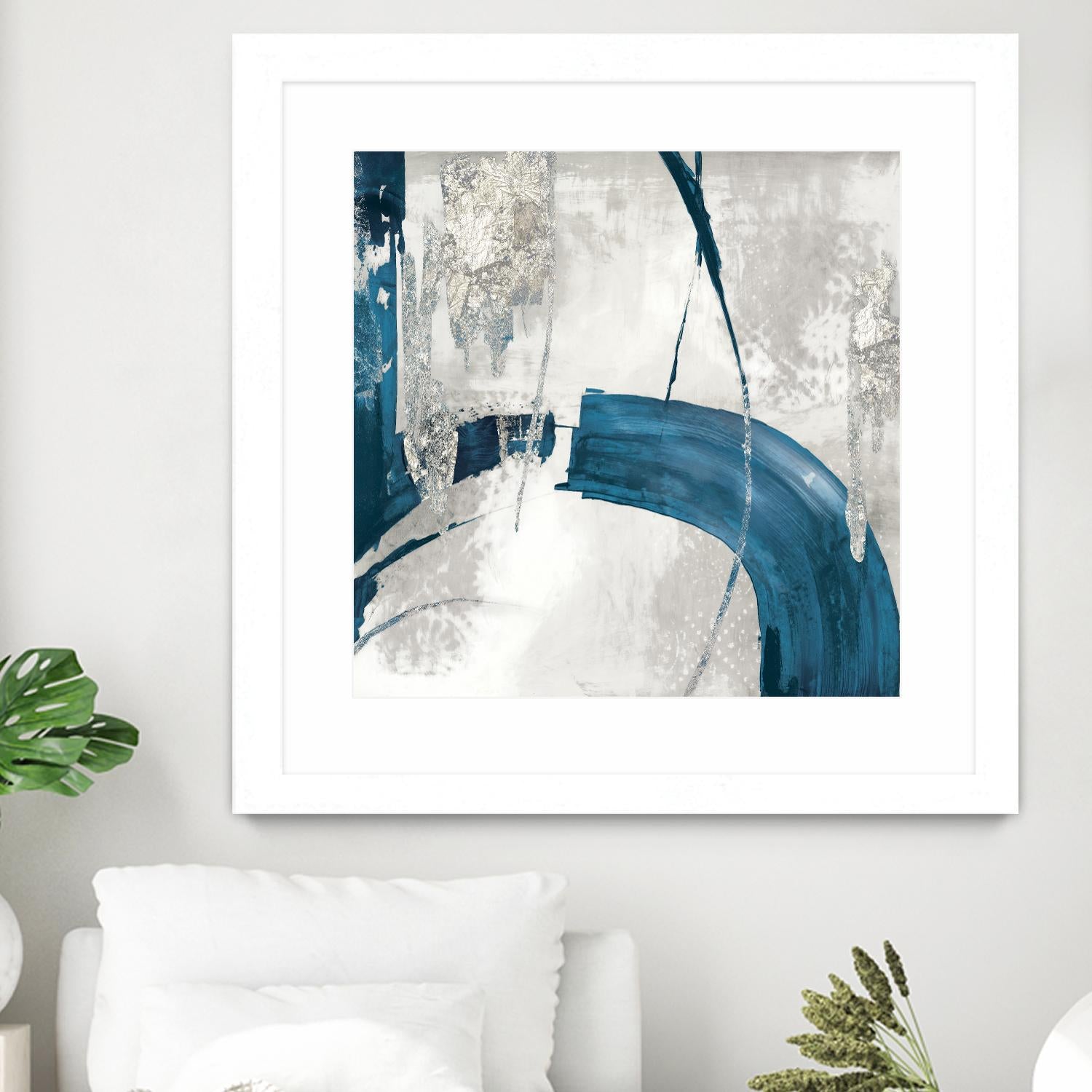 Black Ink I Indigo Version by PI Studio on GIANT ART - blue abstract
