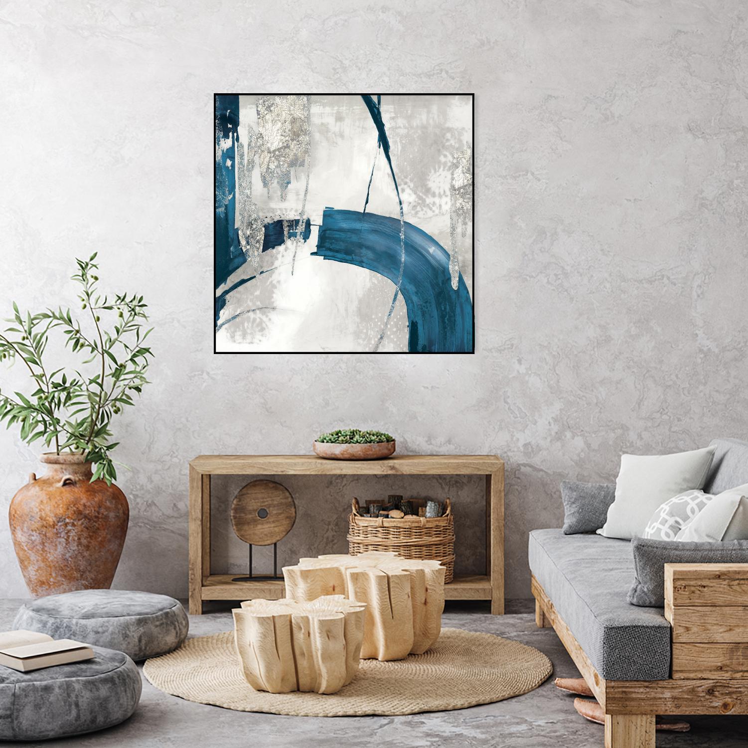 Black Ink I Indigo Version by PI Studio on GIANT ART - blue abstract