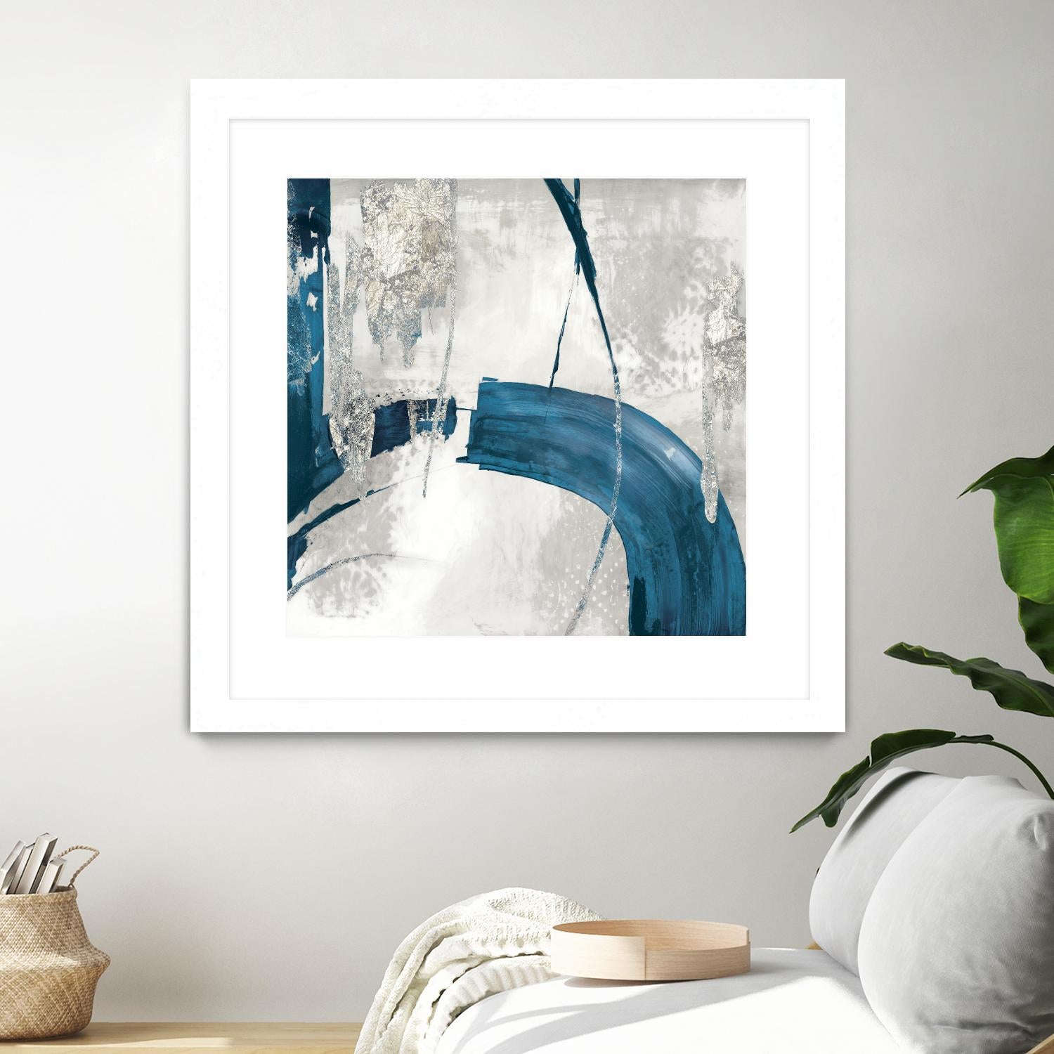Black Ink I Indigo Version by PI Studio on GIANT ART - blue abstract
