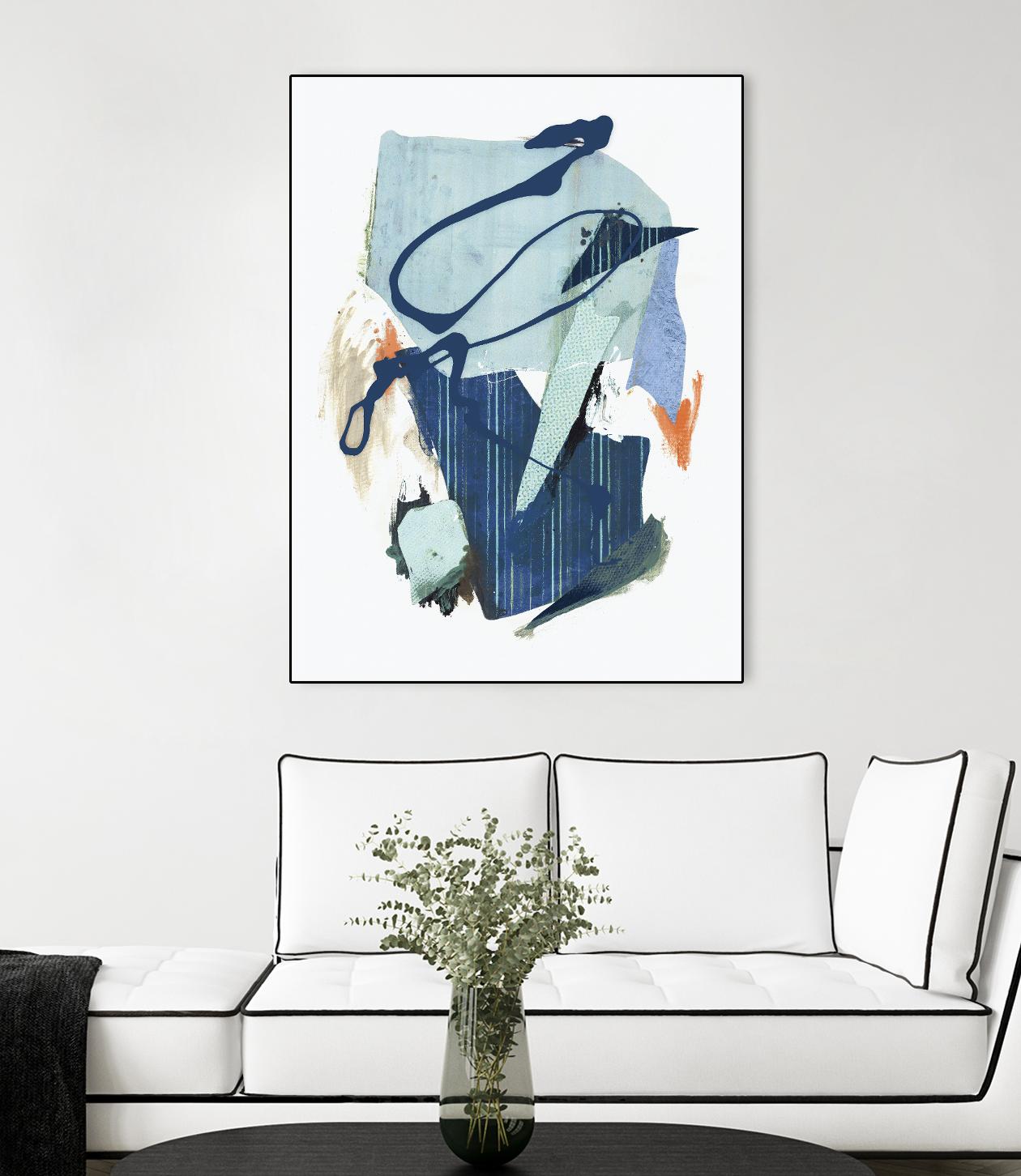 Collage I by PI Studio on GIANT ART - cyan abstract
