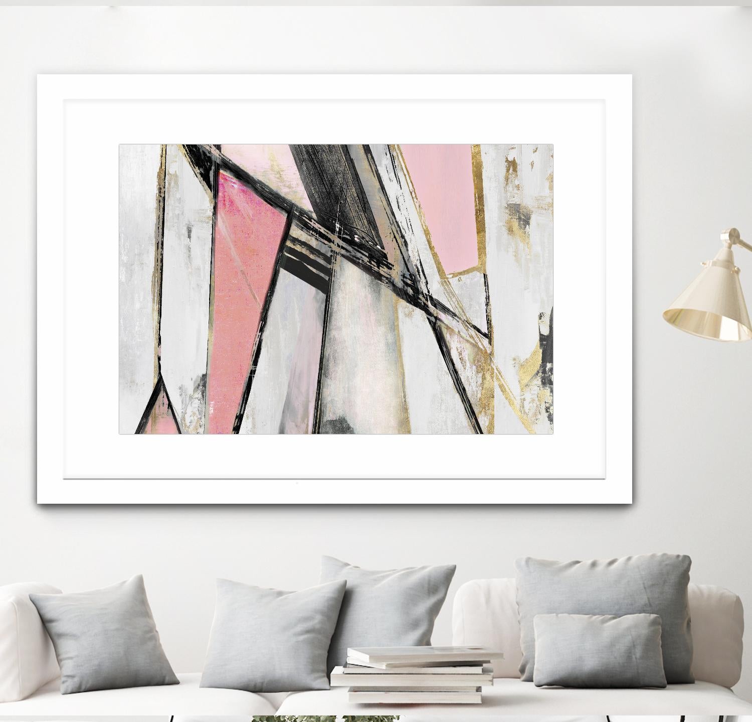 Warm Geometric I Blush Version by PI Studio on GIANT ART - pink abstract