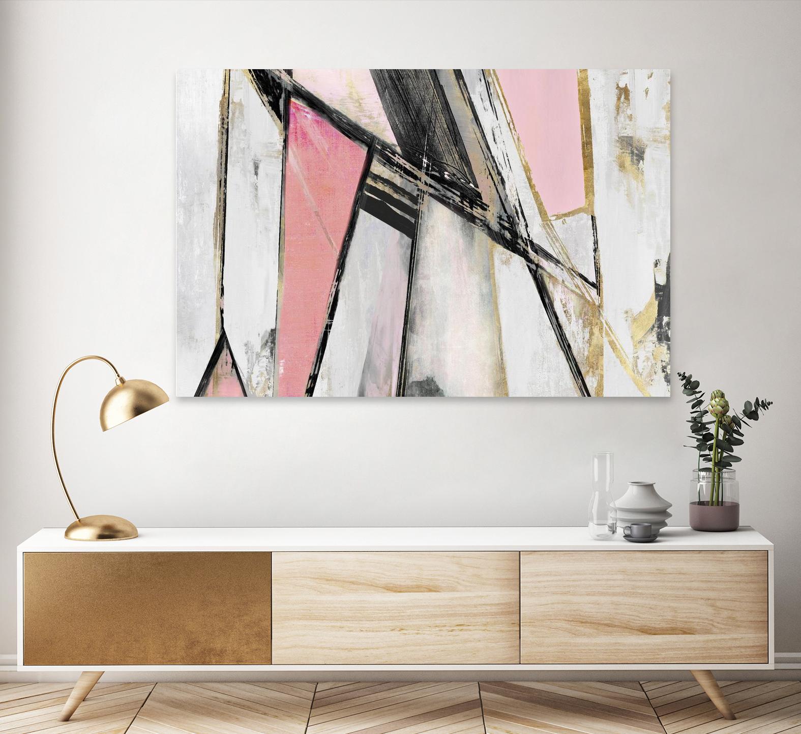 Warm Geometric I Blush Version by PI Studio on GIANT ART - pink abstract