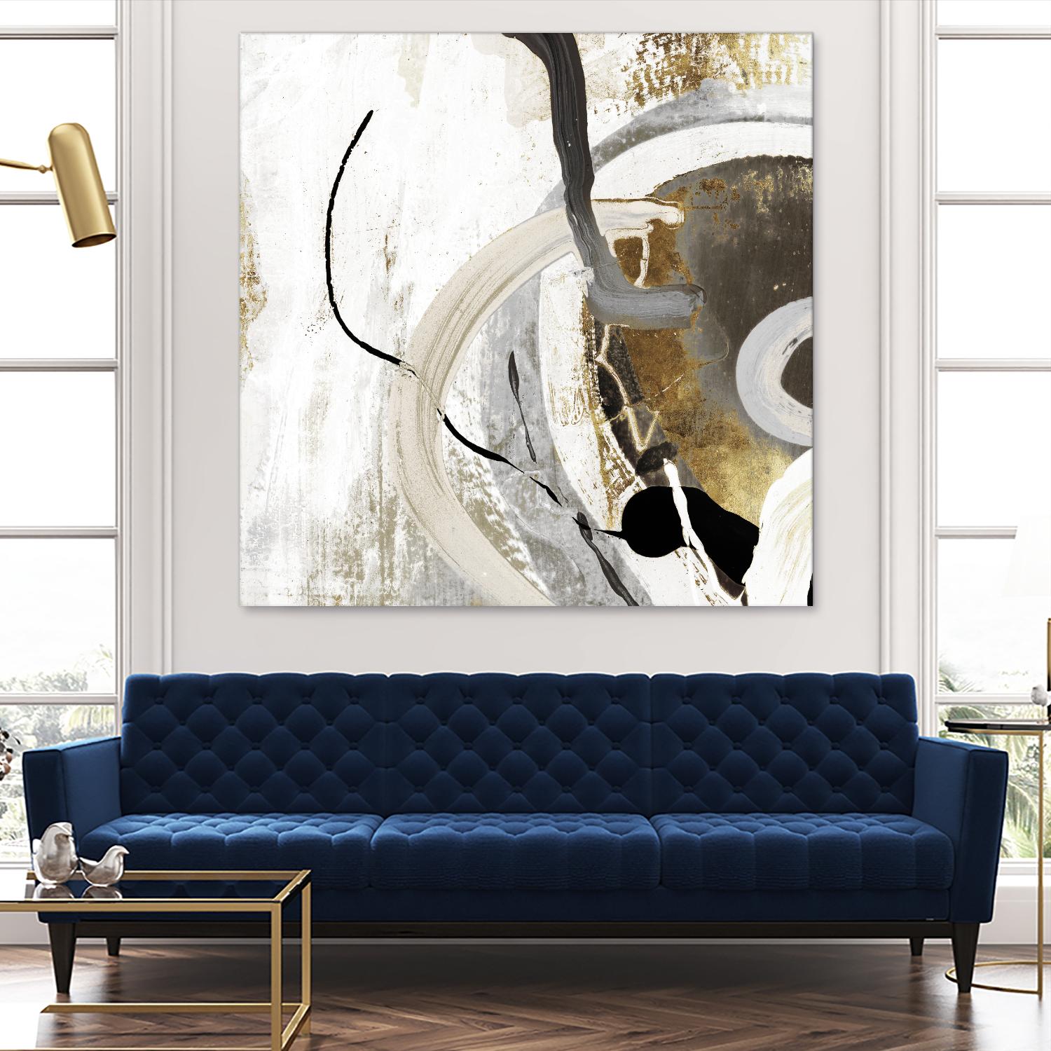 Teal - Tangled II Teal version by PI Studio on GIANT ART - grey abstract