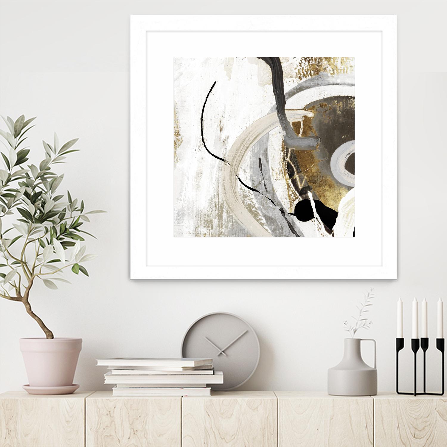 Teal - Tangled II Teal version by PI Studio on GIANT ART - grey abstract