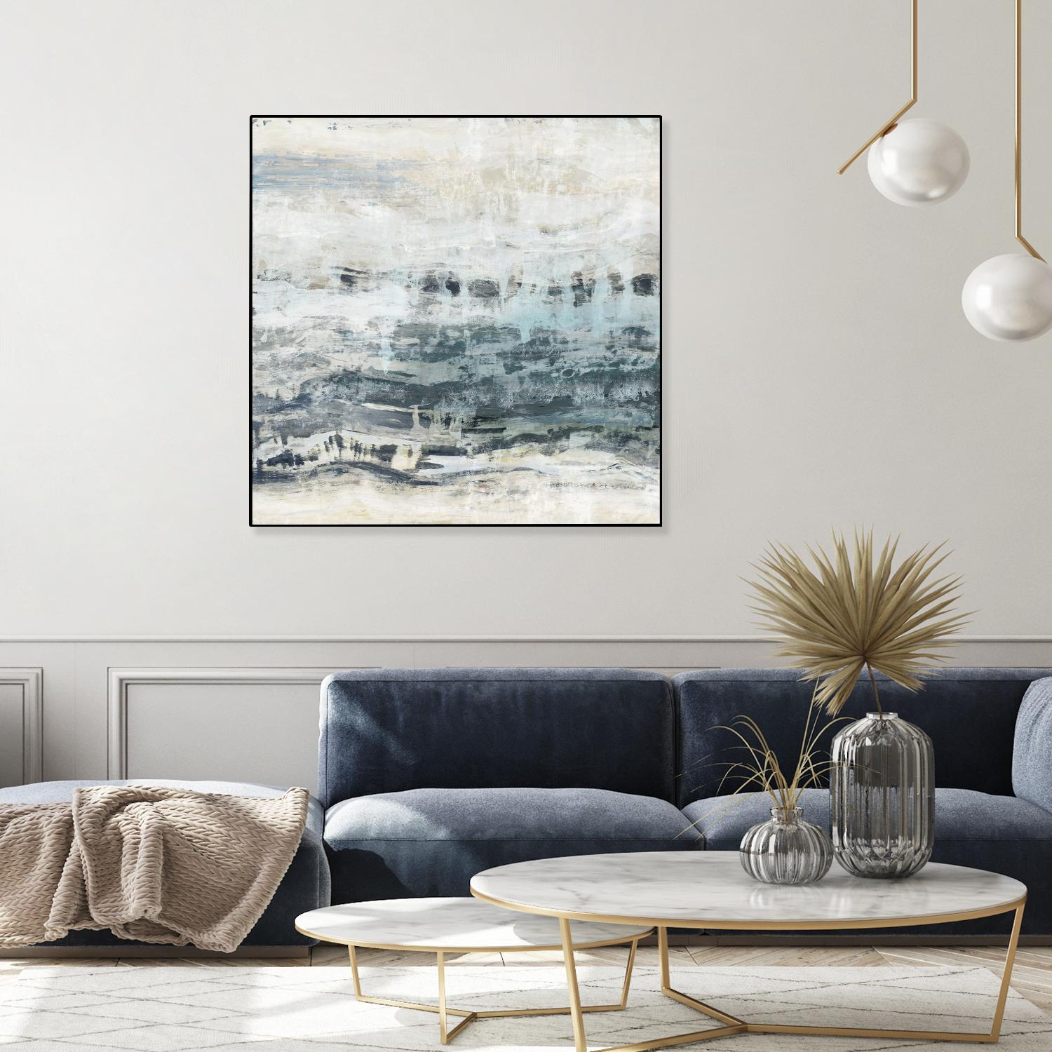 Black Waves by PI Studio on GIANT ART - blue abstract