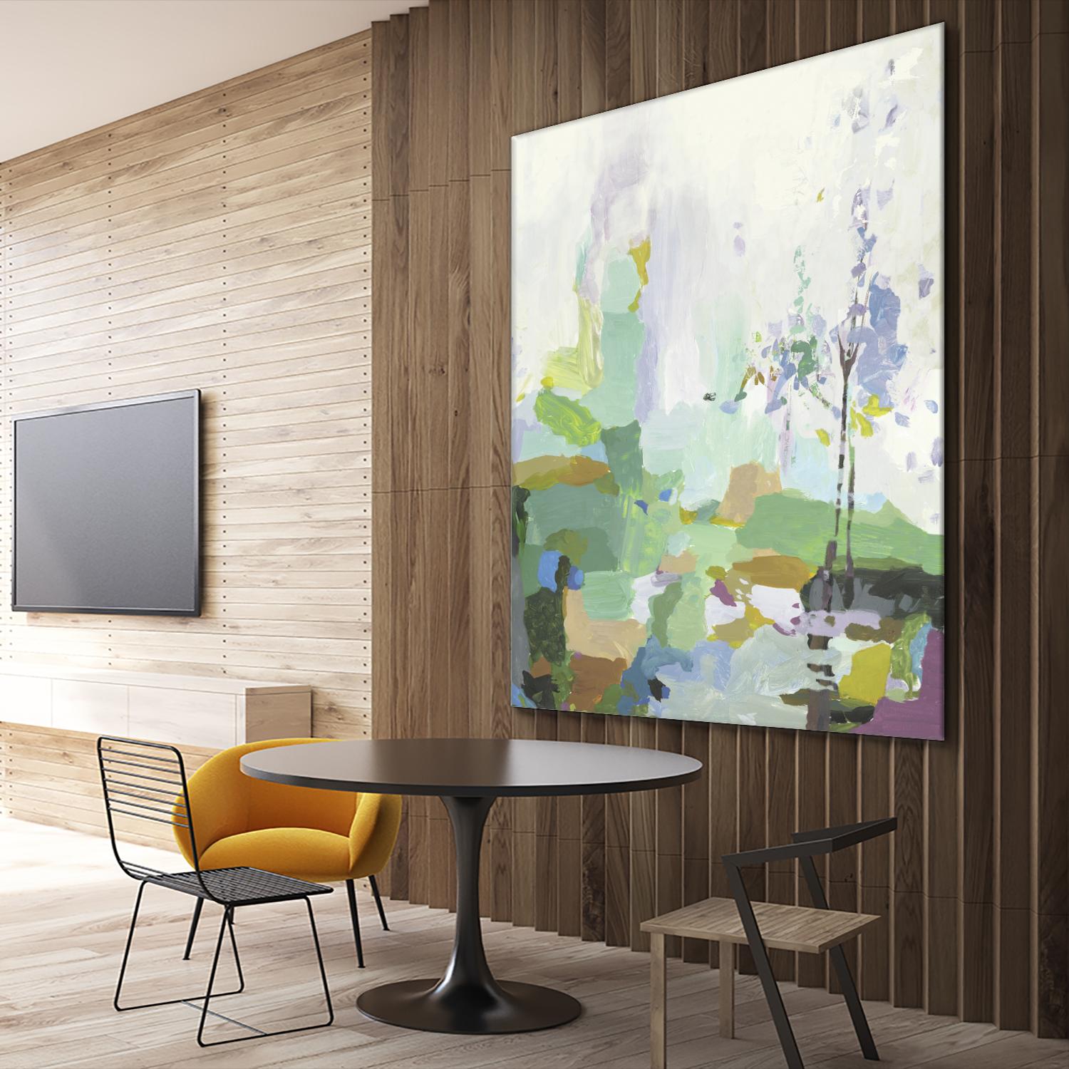 Single tree by PI Studio on GIANT ART - green abstract
