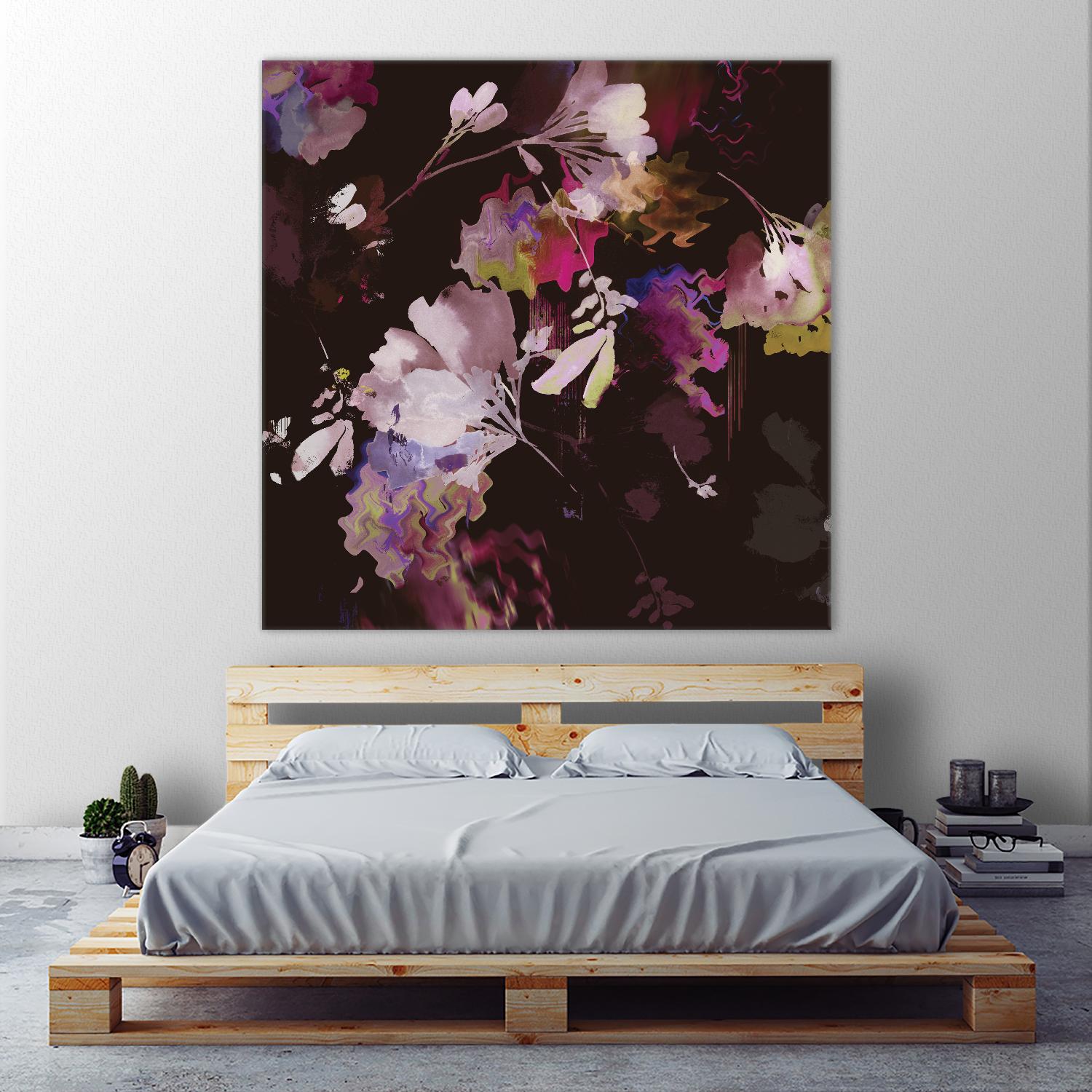 Glitchy Floral IV by PI Studio on GIANT ART - pink abstract