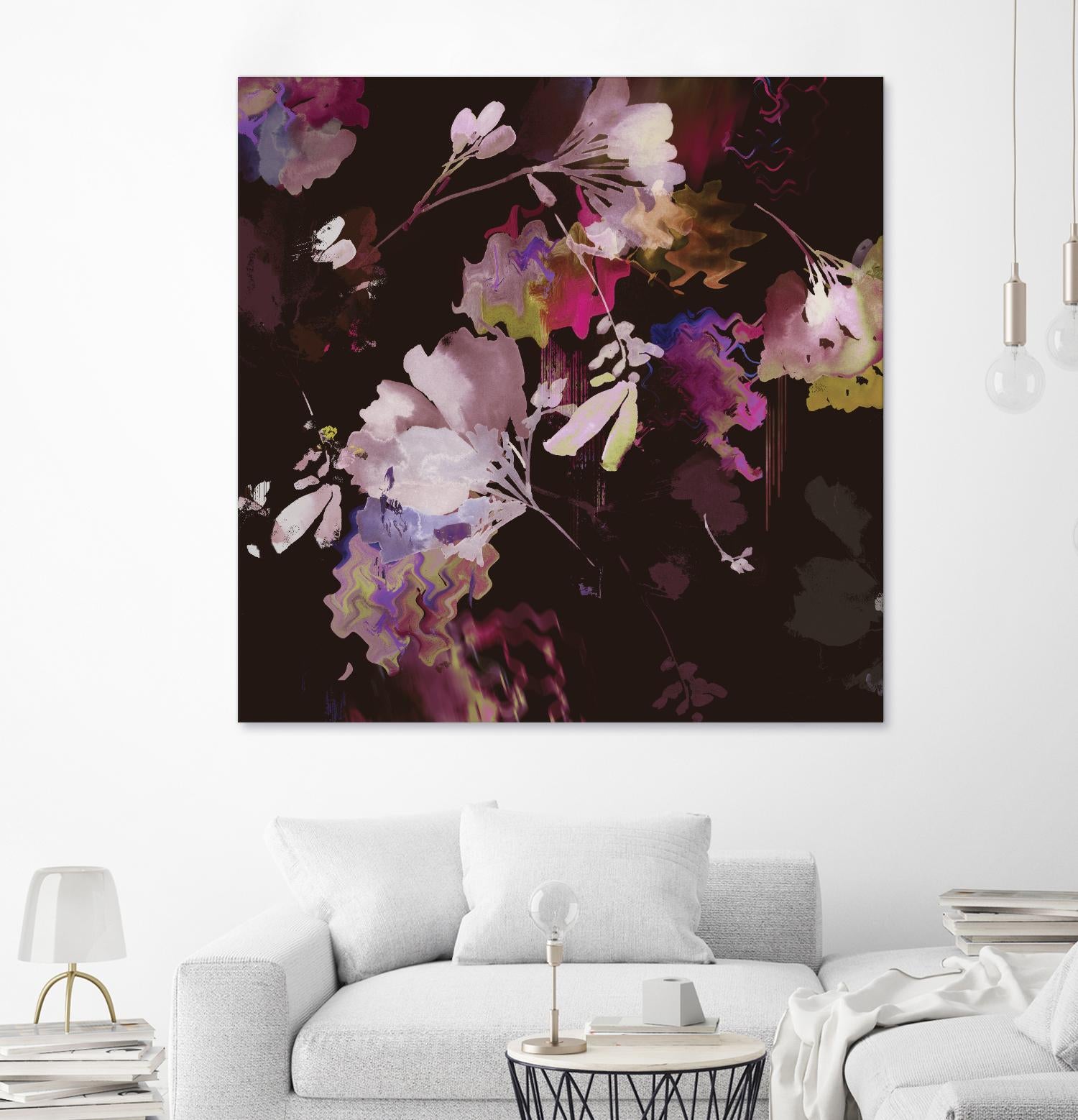 Glitchy Floral IV by PI Studio on GIANT ART - pink abstract
