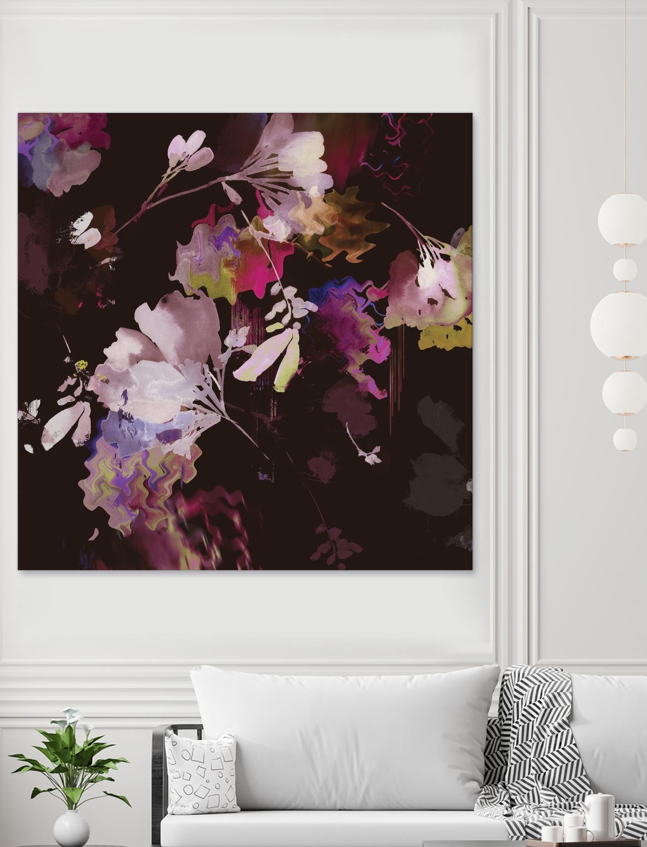 Glitchy Floral IV by PI Studio on GIANT ART - pink abstract