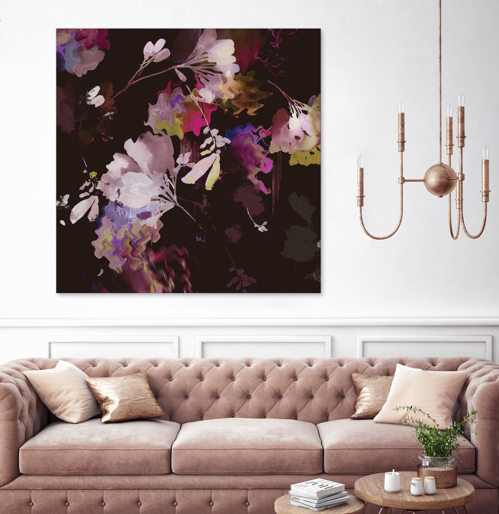 Glitchy Floral IV by PI Studio on GIANT ART - pink abstract