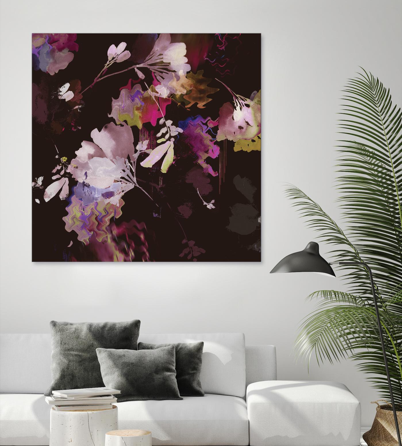 Glitchy Floral IV by PI Studio on GIANT ART - pink abstract