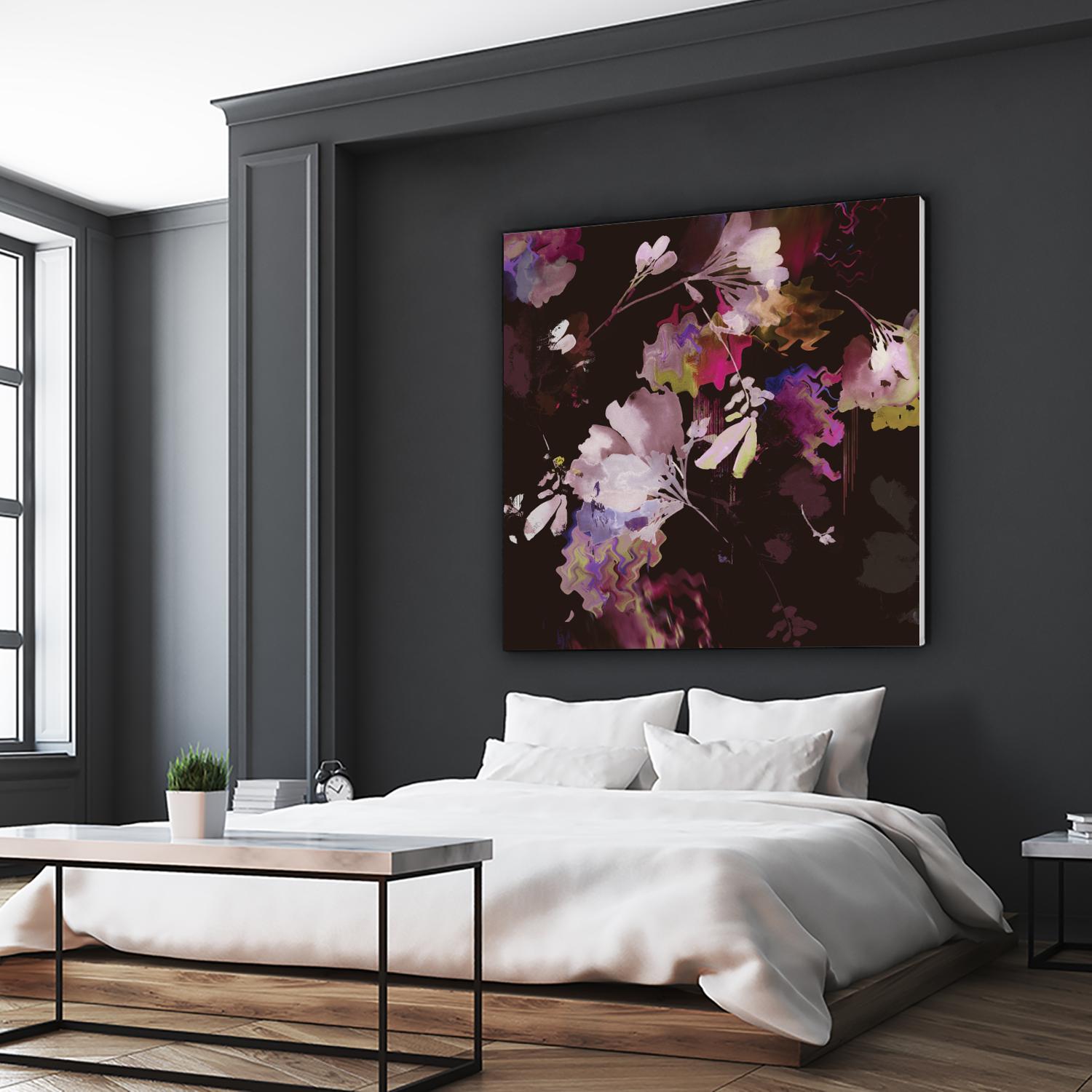 Glitchy Floral IV by PI Studio on GIANT ART - pink abstract
