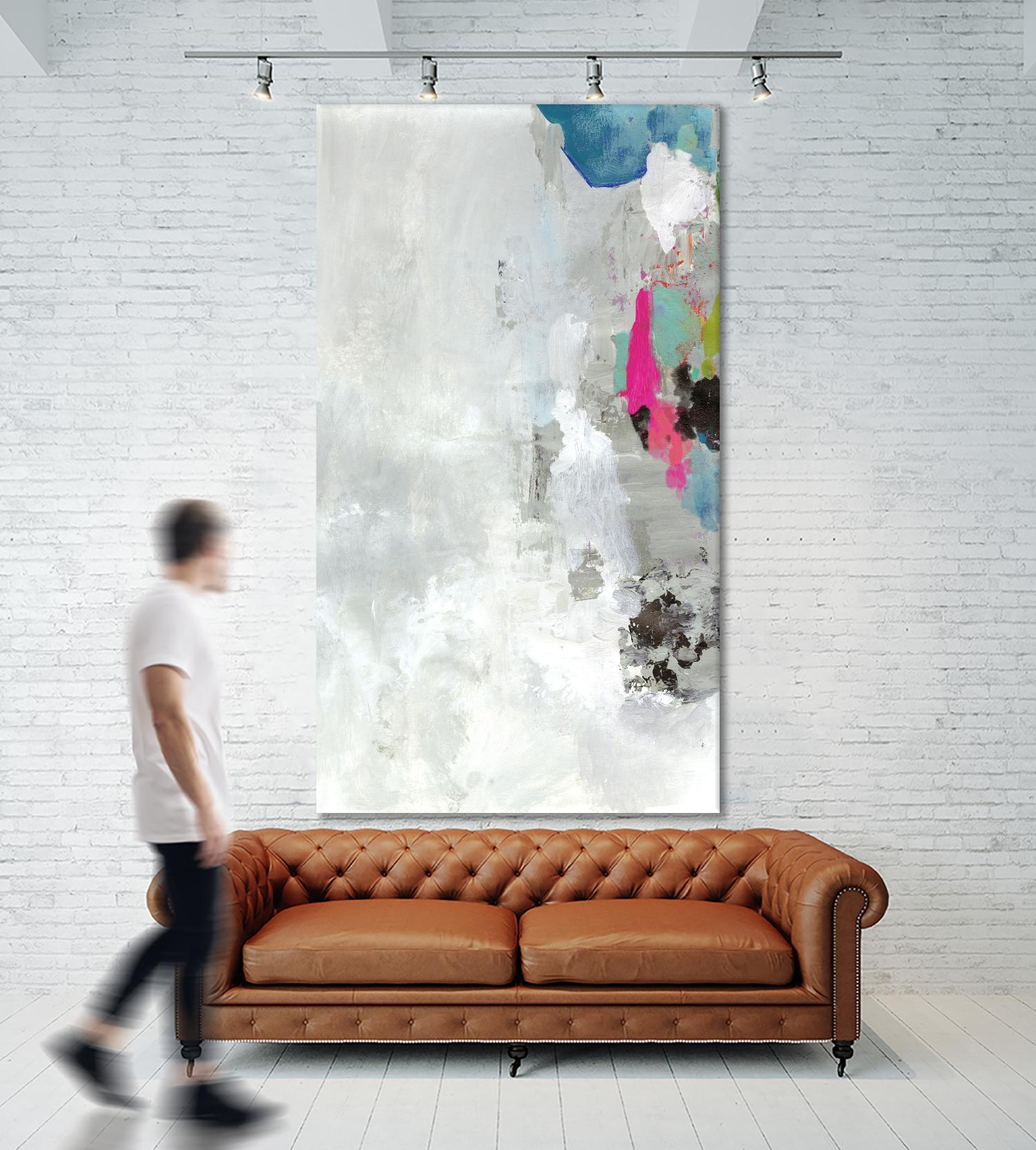 Touch of Blue I by PI Studio on GIANT ART - grey abstract