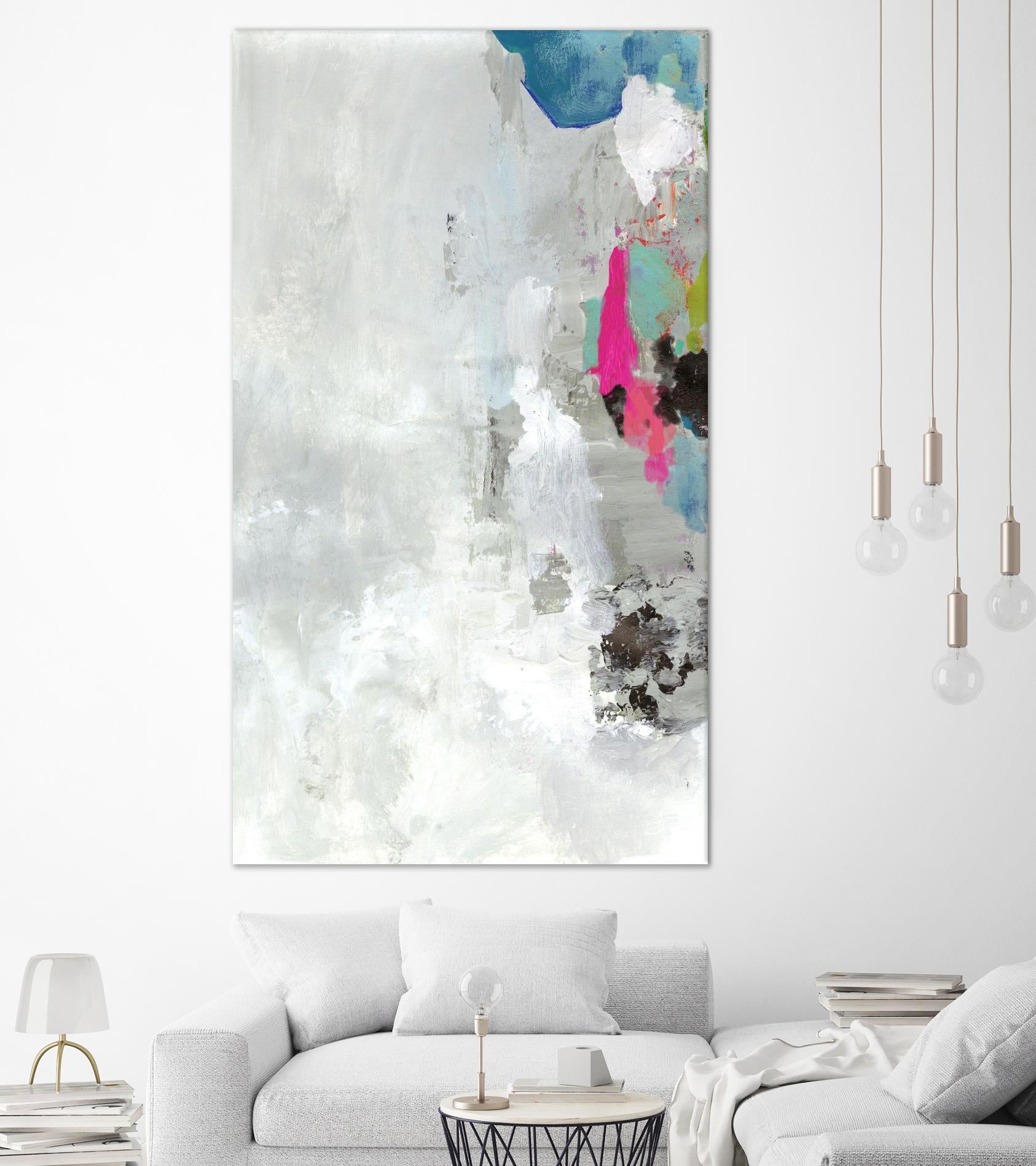 Touch of Blue I by PI Studio on GIANT ART - grey abstract
