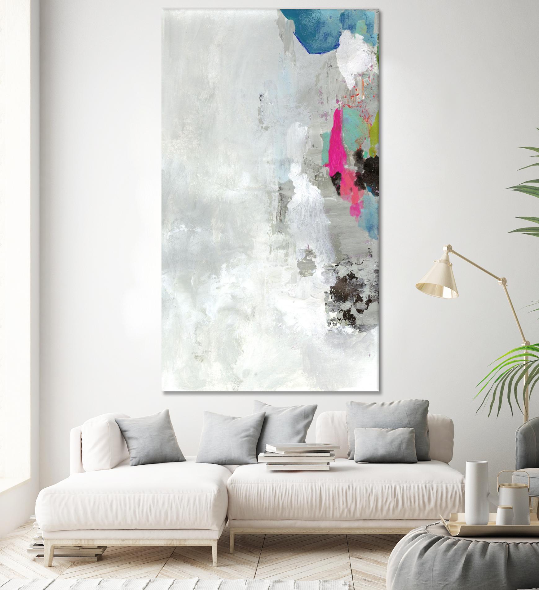 Touch of Blue I by PI Studio on GIANT ART - grey abstract