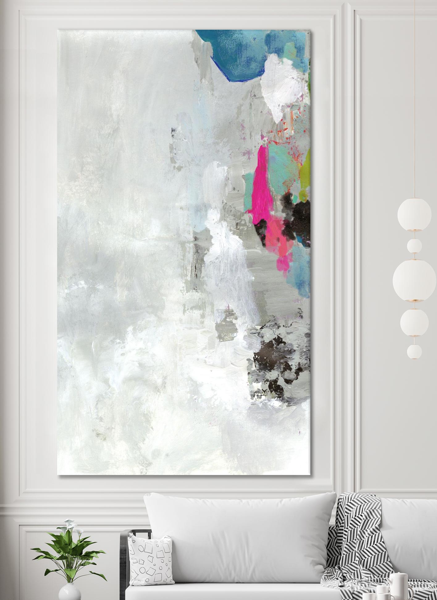 Touch of Blue I by PI Studio on GIANT ART - grey abstract