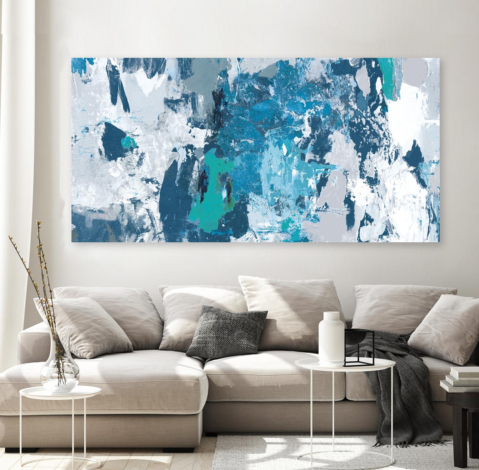 Tainted Blue by PI Studio on GIANT ART - white abstract