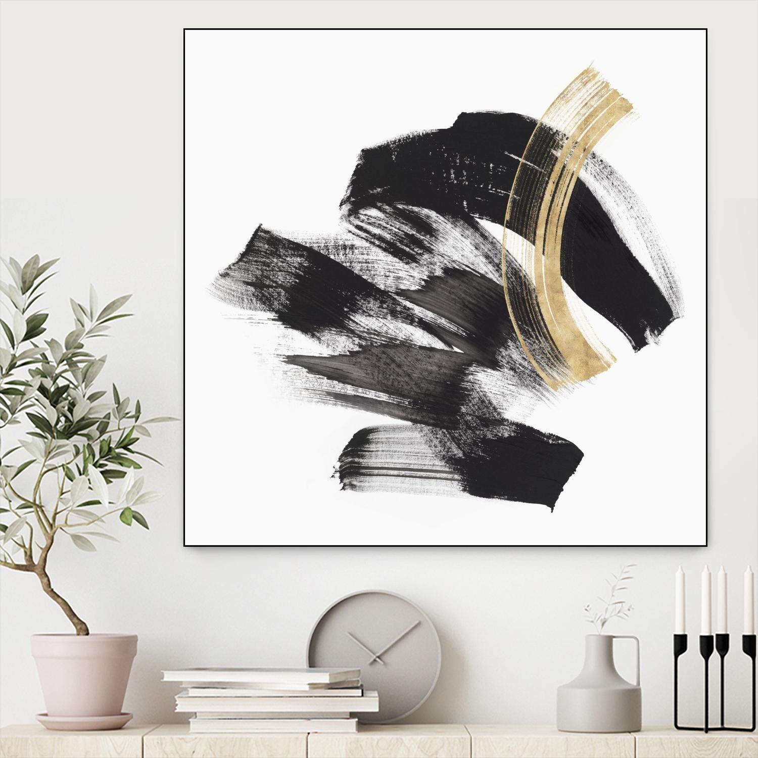 Golden Brushstroke II by PI Studio on GIANT ART - gold abstract abstract