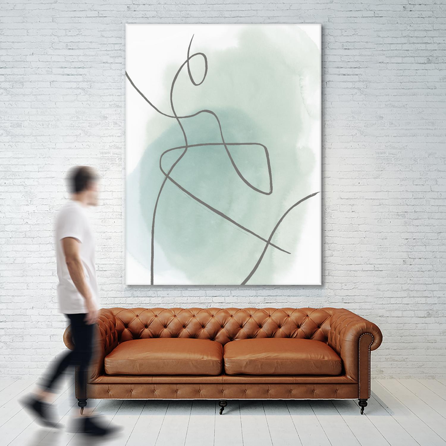 Follow Green II by PI  Studio on GIANT ART - green linear lines