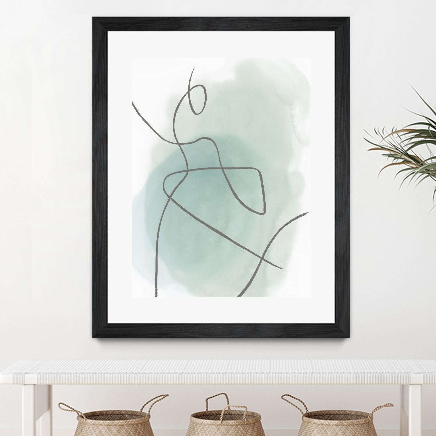 Follow Green II by PI  Studio on GIANT ART - green linear lines